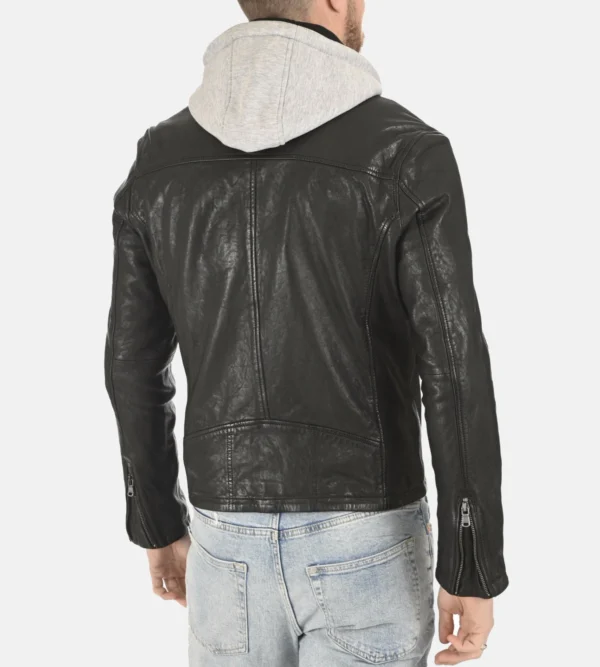 Winston black leather jacket