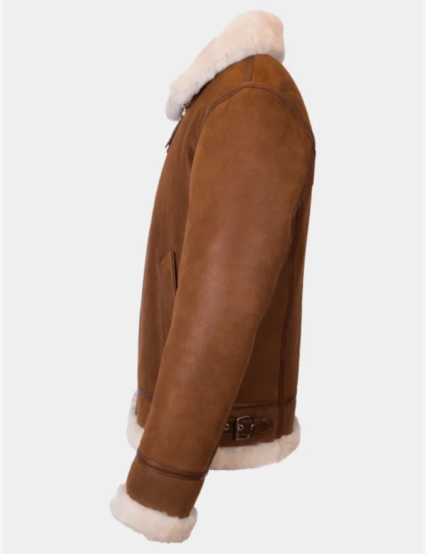 Winter aviator shearling jacket