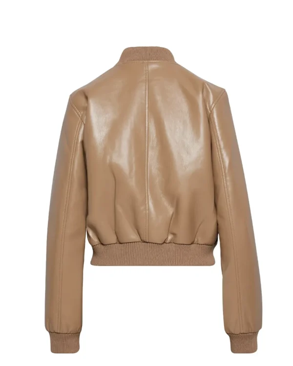 Womens camel bomber jacket