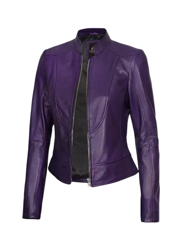 Womens purple biker jacket