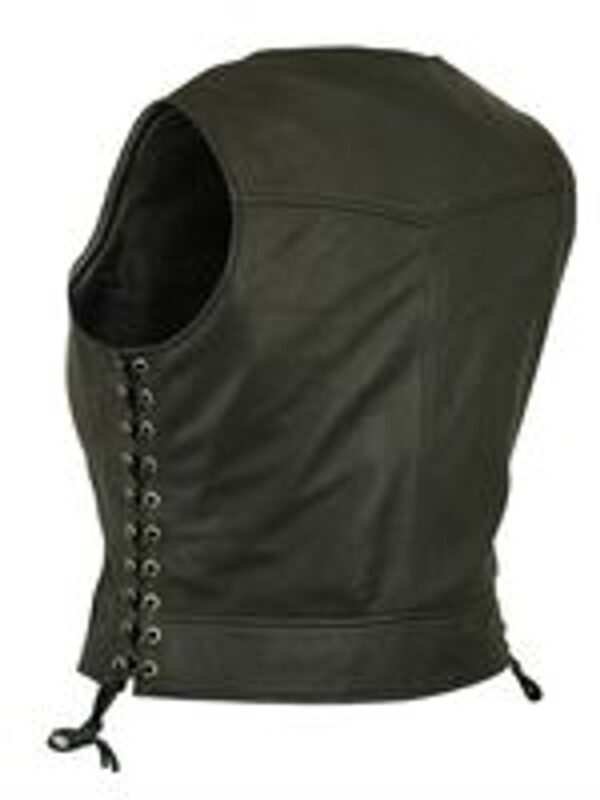 Women’s sleeveless biker jacket