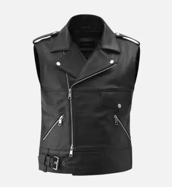 Stylish Mens Thunderbolt Biker Vest