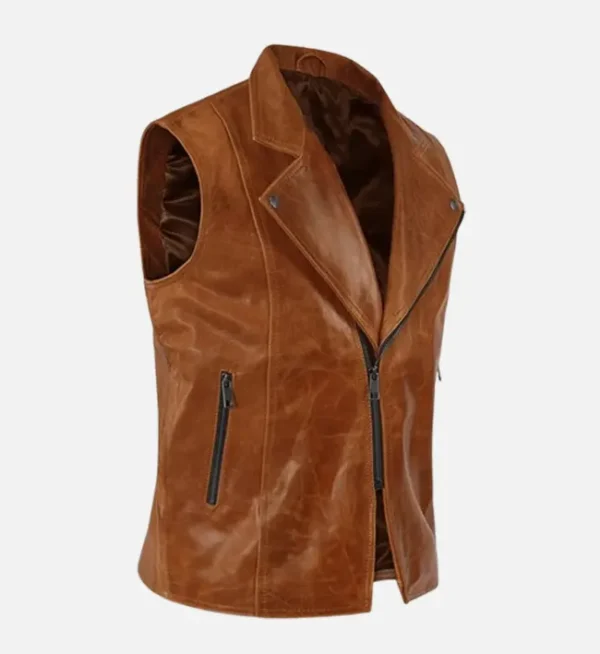 Classic Riders Edge Brown Leather Vest