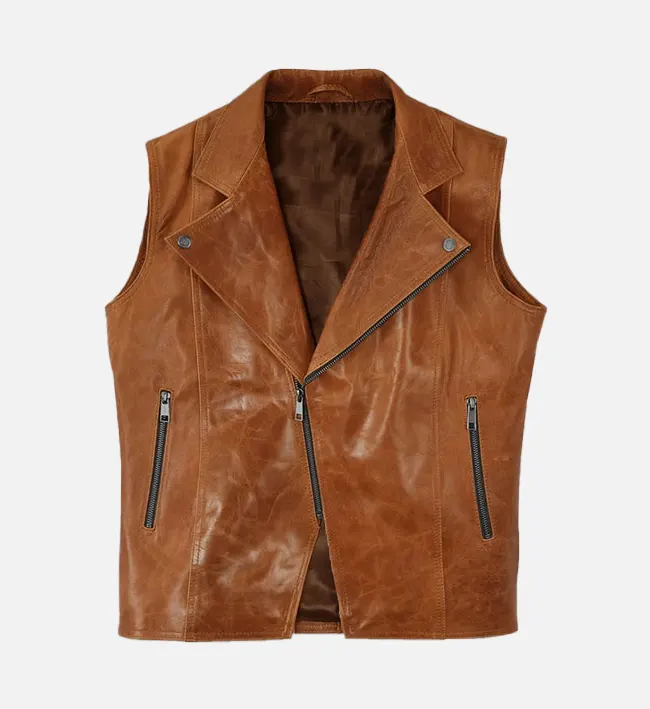 Classic Riders Edge Brown Leather Vest