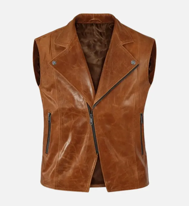 Classic Riders Edge Brown Leather Vest