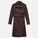 Womens Maroon Leather Coat – Elegant And Stylish