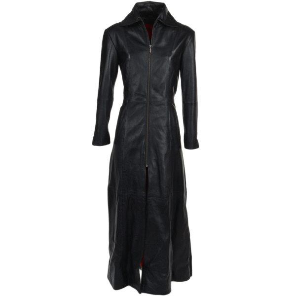 Elegant Womens Long Length Coat in Black