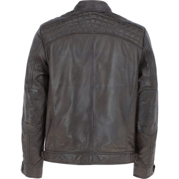 Classic dark brown biker coat