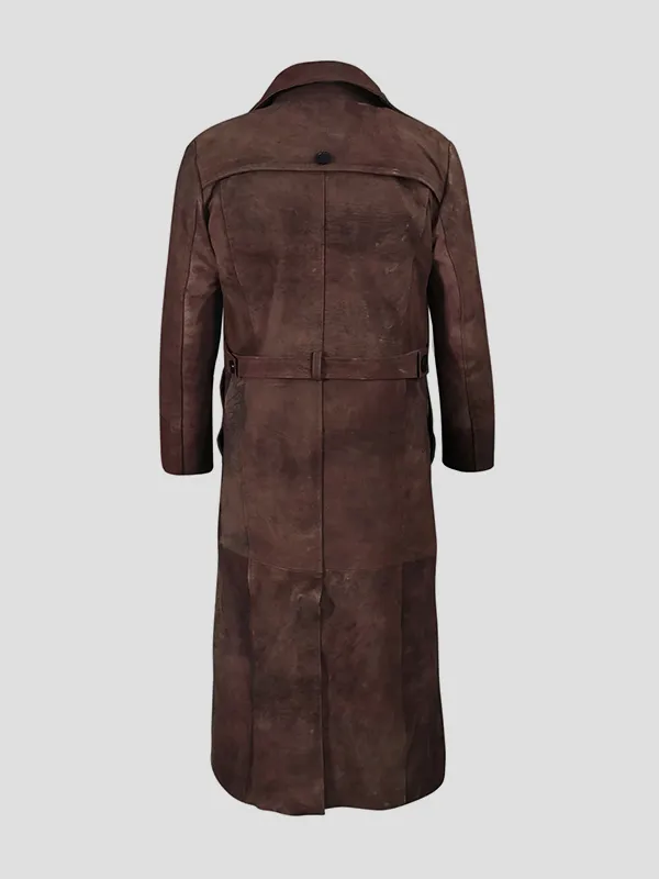 Mens Dark Snuff Leather Duster
