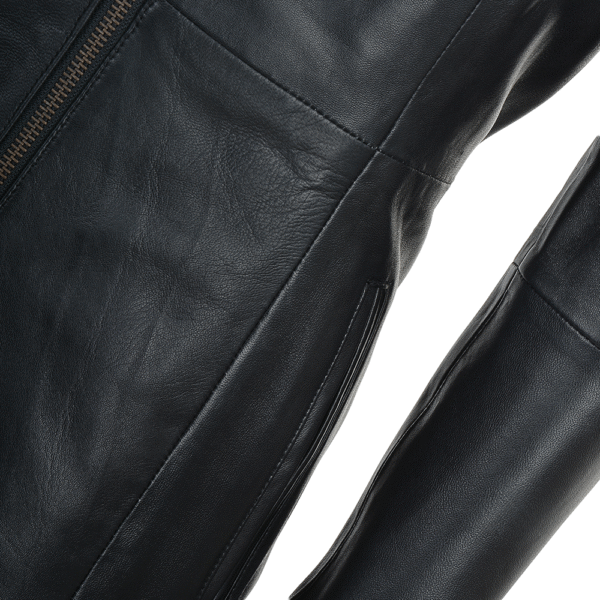 Elegant womens long black coat