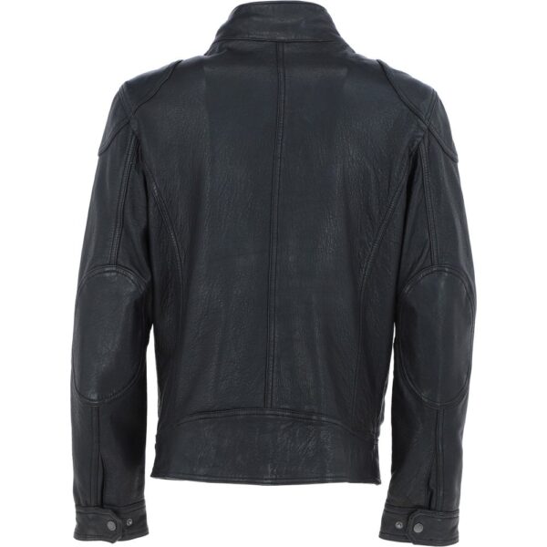 Genuine cowhide leather biker jacket