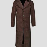 Mens Dark Snuff Leather Duster