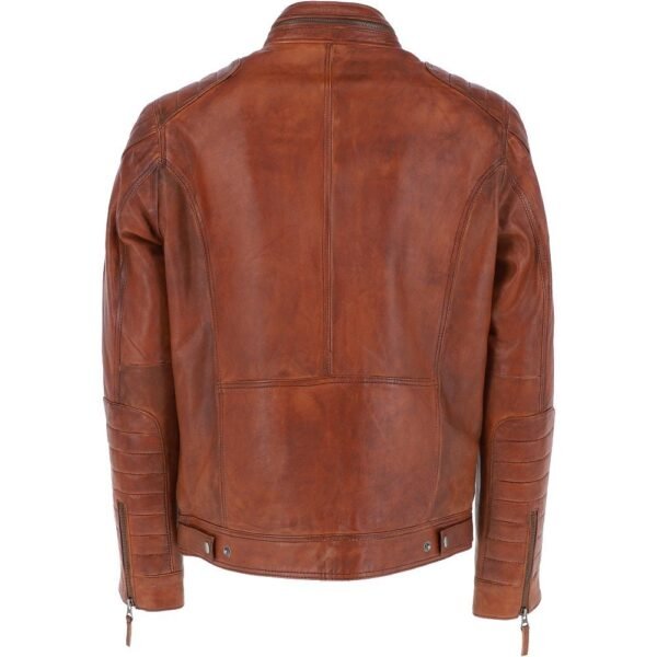 Luxury veggie tan leather jacket