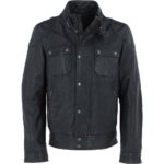 Mens Genuine Cow Leather Moto Jacket – Black Edition