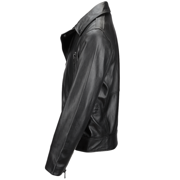 Modern moto jacket in black