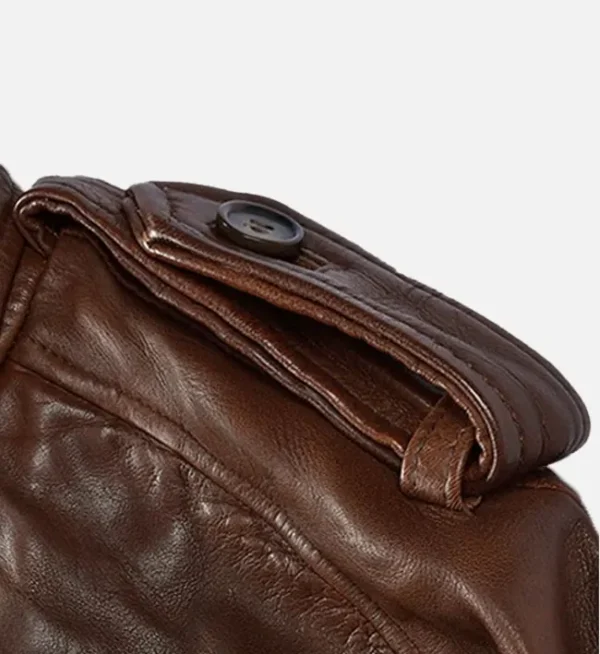 Modern womens leather long coa