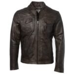 Motorcycle Leather Jacket – Nevada Timber Look