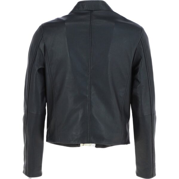 Side zip biker jacket for men