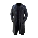 Stylish Mens Black Blade Leather Duster Coat