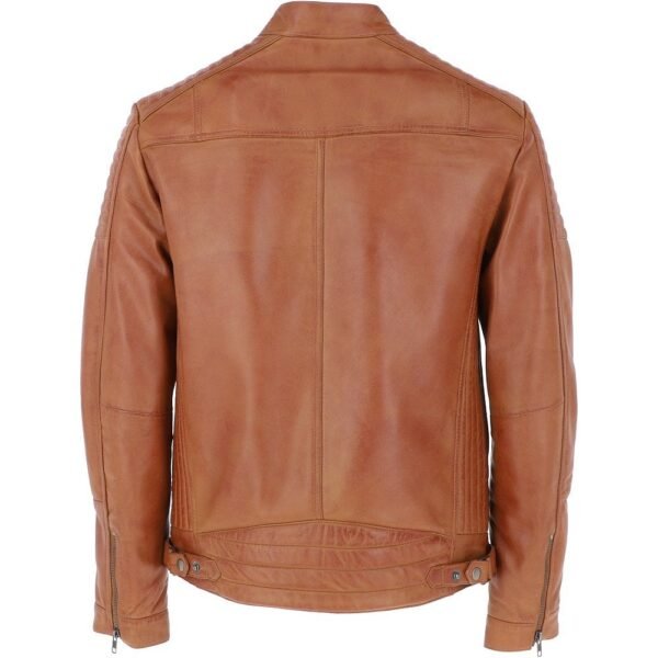 Stylish Axel tan leather jacket