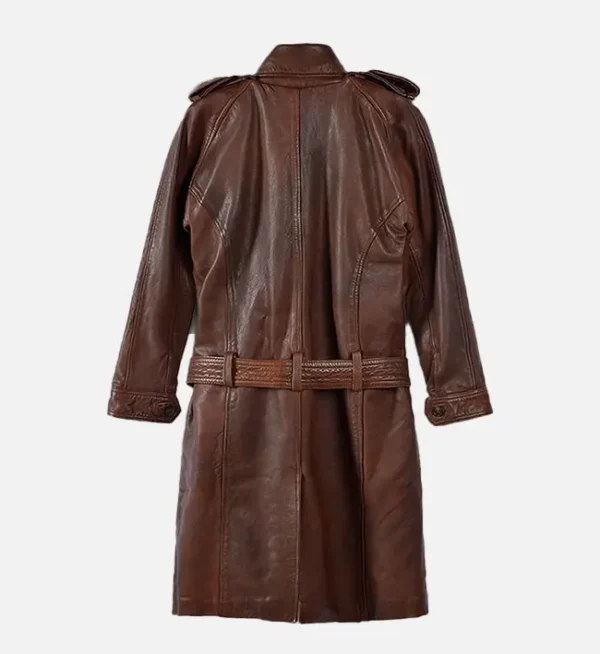 Stylish Spanish brown leather outerwear