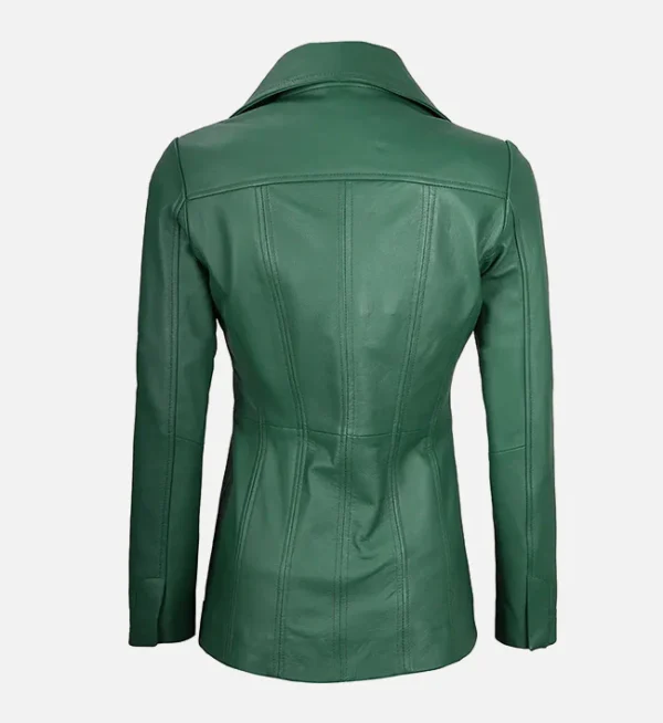 Stylish green blazer with buttons women