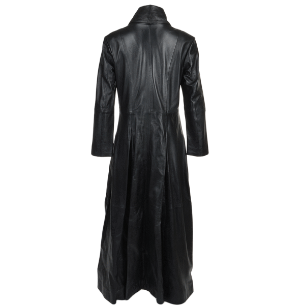 Womens black long length coat