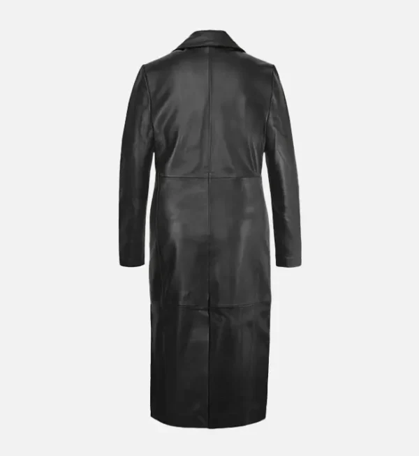 Womens contemporary black leather jacket