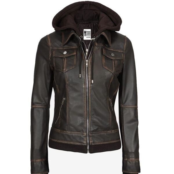 Classic Black Leather Bomber Jacket