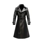 Mens Black Long Lambskin Leather Duster Coat – Luxurious Style